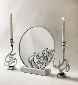 Bougie double islamique décorative pour cheminée et décoration de pièce élégante saisonnière, décoration festive pour la maison - Product Image 2