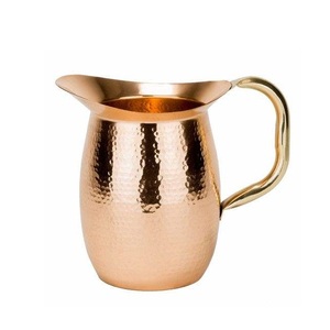 Carafe à eau en cuivre martelé pur, pichet ayurvédique en cuivre pour le stockage de l'eau potable, usage quotidien, provenant d'un fournisseur indien - Product Image 5