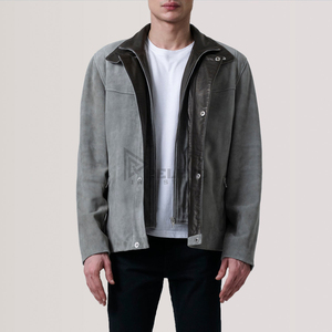 New Arrival RELEVO INDUSTRY <b>Men's</b> <b>Suede</b> Leather Quilted <b>Jacket</b> Eco-Friendly Custom Spandex Lining Zipper Closure Winter High - Product Image 1