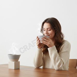 แก้วเซรามิกดีไซน์คลาสสิกพร้อมหูจับ ความจุ 100-200 มล. ใช้กับเครื่องล้างจานและไมโครเวฟได้ ใช้ซ้ำได้ - Product Image 4