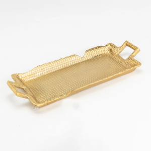 Bandeja de Servir Artesanal de Aluminio Fundido en Forma de Hoja, Plato Decorativo Plateado para Hotel, Restaurante, Vajilla al por Mayor, Botánico - Product Image 4