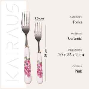 Lilac Charm Eco-Friendly Stainless Steel <b>Forks</b> Luxury Set of 6 for Home Restaurant Kitchen Including Food Picks Salad <b>Forks</b> - Product Image 4