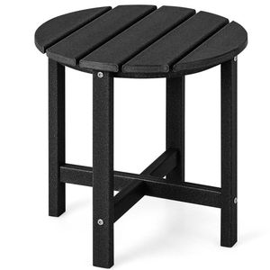 18-Inch Round Adirondack <b>Side</b> <b>Table</b> Weather-Resistant Outdoor Furniture - Product Image 6