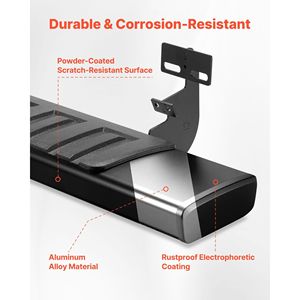 2009-2018 Dodge Ram 1500 cabina equipaggio 2010-2025 Dodge Ram 2500/3500 cabina equipaggio compatibile 6 pollici passi laterali tavole pedane nere - Product Image 3
