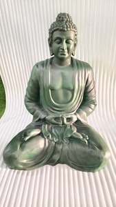 FRP Buddha Statue Military Green Color High Quality Material for Living Room Meditation Room Home Garden-Export Quality - Product Image 2