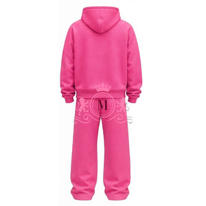 Ensemble de survêtement pour homme, couleur unie, coupe classique, 100% coton, sweat-shirt décontracté avec capuche, 320 g/m² - Product Image 5