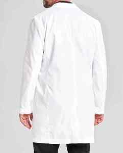 TENDANCES CLASSIQUES Blouse de laboratoire blanche en coton médical et polyester tissé avec ceinture de détection d'aiguilles et coutures renforcées, unisexe, pour hôpital - Product Image 4