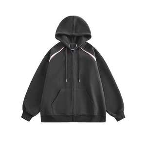 เสื้อฮู้ดซิปผู้ชายผ้าฝ้าย 100% แบบเต็มตัว สไตล์ลำลอง สตรีทแวร์ รับทำโลโก้ตามสั่ง รับผลิตแบบ OEM ODM ขายส่ง - Product Image 2