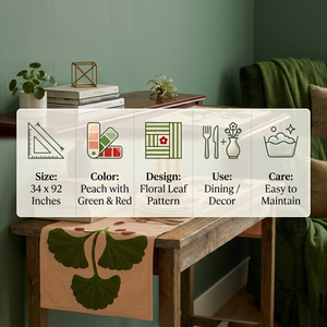 Elegante Camino de Mesa para Mesa de Comedor |   Lino Decorativo de Tela Reutilizable de Primera Calidad para Decoración del Hogar, Protección y Calidad de Exportación - Product Image 4