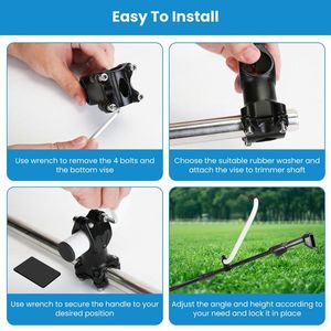 Ergonomic Universal Fit Lawn Trimmer Extension Handle Bracket Clamp String Trimmer Shoulder Strap Handle Mower Parts Accessories - Product Image 5