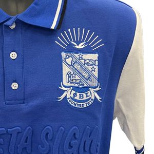Phi Beta Sigma Premium Embossed <b>Polo</b> <b>Shirt</b> for Men Comfortable Fit High Quality Greek <b>Fraternity</b> Apparel Casual Wear - Product Image 3