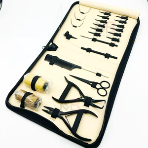 Kit d'outils professionnel multi-usages pour extensions capillaires : Démonte-perles et outil de pose, accessoires en acier inoxydable revêtu - Product Image 1