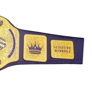 Ceinture de champion de football Freeman - Ceinture de sport violette personnalisable avec détails dorés - Trophée de collection de qualité supérieure - Product Image 3