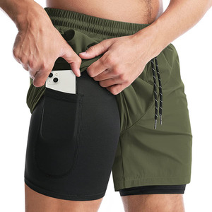 Shorts de jogging décontractés d'été pour hommes, broderie de logo personnalisée, respirants, légers, polyester/coton - Product Image 1