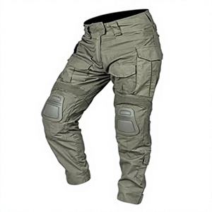 Men's Tactical <b>Cargo</b> <b>Pants</b> Workwear Style Canvas Material Multiple Pockets Breathable High Waist Zipper Fly Autumn Wear - Product Image 2