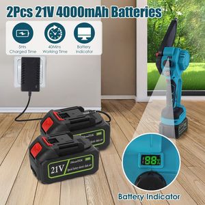 Motosega a Batteria 2-in-1 21V, 6 Pollici, Senza Spazzole, con Asta di Prolunga e Display Digitale per Uso Esterno - Product Image 4