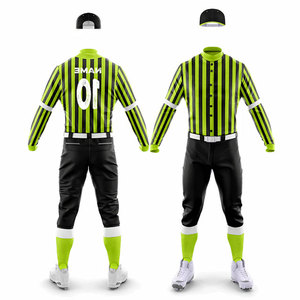 Faible MOQ Nouvelle Arrivée 2026 Ensemble de Baseball Adulte Manches Longues Boutonné avec Pantalon Compression Respirant Toutes Saisons - Product Image 4