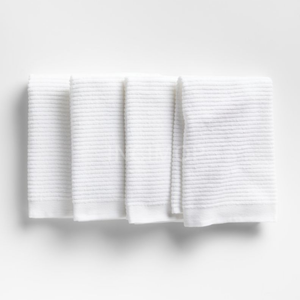 Offre de réservation en gros : Chiffons de nettoyage commerciaux en coton côtelé 16x19, 32 oz, blancs blanchis, pour bars et cuisines de restaurants, fabriqués en Inde - Product Image 3