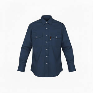 Camisa FR de Manga Larga para Hombre de Alta Calidad con Broches, Marca Personalizada, para Soldadura, Seguridad, 100% Algodón, Resistente al Fuego, Antidesgarro, Secado Rápido, Seda - Product Image 5