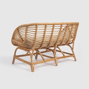 High back <b>rattan</b> chair <b>sofas</b> comfortable seat for home office best price natural <b>sofa</b> chairs - Product Image 2