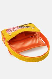 Bolso de mano floral con cuentas, hecho a mano, con cuentas de semillas, bandolera para mujer y niña, regalo, plegable, cierre magnético - Product Image 6