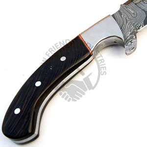 Nueva Edición Cuchillo de Caza para Exteriores de Acero de Damasco de Espiga Completa Hecho a Mano con Mango de Madera de Asta de Ciervo, Cuchillo de Supervivencia para Camping - Product Image 6