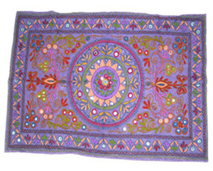 Dupion Silk <b>Table</b> Cover Handcrafted Luxury Indian <b>Table</b> Linen for Dining <b>Table</b> Coffee Living Room - Product Image 2