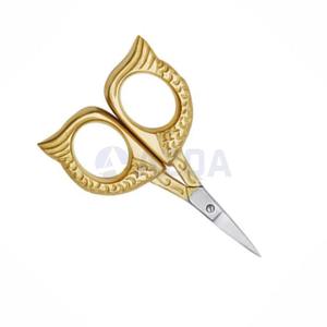 กรรไกรตัดด้ายปักลายอุตสาหกรรม เกลียวขวา สีทองครึ่งหนึ่ง สำหรับงานฝีมือ ขอบเรียบ - Product Image 4