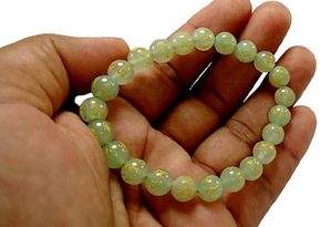 Pulsera redonda de aventurina verde hecha a mano con Om Mani Padme Hum, joyería de moda Feng Shui para hombres y mujeres, regalo de piedra energética. - Product Image 5