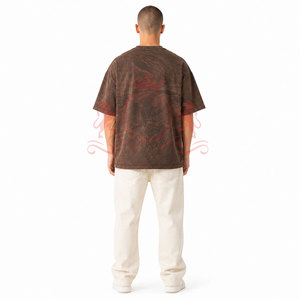 Camiseta Ligera Premium con Efecto Desgastado por el Sol, Diseño de Hombros Caídos y Cuello Redondo para Ropa Casual Moderna de Uso Diario - Product Image 3