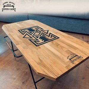 Table portable pliable de barbecue de pique-nique en bois pour le camping extérieur - Product Image 1