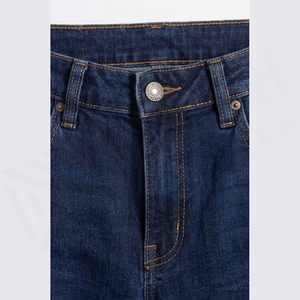 Jean en denim coupe droite délavé foncé pour homme, coupe classique, en coton, style décontracté, pantalon d'automne - Product Image 4