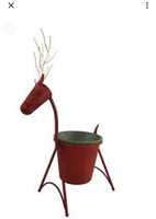 Pot de fleurs en laiton en forme de cerf, jardinière rustique en forme d'animal, panier suspendu décoratif pour la maison, le jardin et la décoration de Noël