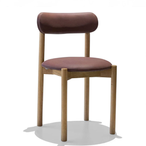 Minimalist Design Dining Chair with Soft Padded <b>Seat</b> and Natural Finish Looks for Home Furniture Decoration - Product Image 1