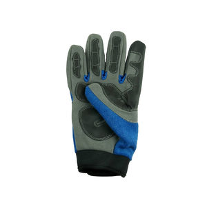 Gants de travail industriels en nitrile personnalisés bleu-noir finition sablée, bonne adhérence, doublure arrière en nylon tricoté de haute qualité, coton - Product Image 4