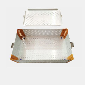 Boîte de stérilisation autoclave en acier inoxydable et aluminium personnalisée, alimentation manuelle, certifiée CE, pour instruments chirurgicaux - Product Image 4