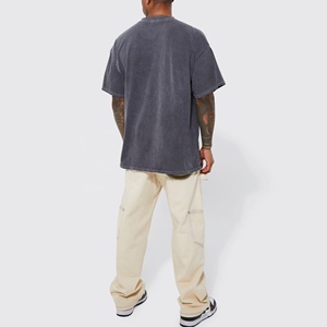 Camiseta personalizada de gran tamaño con hombros caídos para hombre, 100% algodón, serigrafía, Logo, peso pesado, estilo Boxy Fit, ropa de calle - Product Image 2