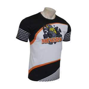 Camiseta de Fútbol Americano Personalizada con Diseño de Mineros, Impresión por Transferencia de Calor 100% Poliéster, Secado Rápido para Verano - Product Image 4