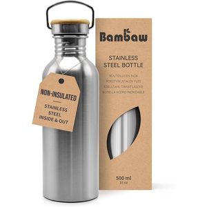 Borraccia Sportiva Ecologica in Acciaio Inossidabile da 500ml, Senza BPA e Non Isolata - Product Image 1