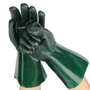 Guantes de Trabajo de PVC Naranja de Buena Calidad, Guantes de Seguridad con Doble Recubrimiento de PVC para Protección de Manos, Venta al Por Mayor - Product Image 3