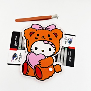 Sustainable Teddy Bear Heart Holographic Acrylic Lash Tiles Convenient <b>Magnetic</b> <b>Eyelash</b> Extension Tools with Logo Offer - Product Image 5