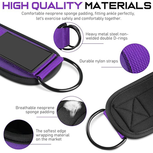Custom Professional Protection Ankle Straps Gym Training Workout Strong Cable Machines Weight Bearing Foot <b>Ring</b>-Natural Non-Slip - Product Image 2