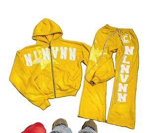 Chándal de Forro Polar Ligero para Niños, Estilo Vintage, Ecológico, con Logotipo Personalizado, Lavado Ácido, Impreso, para Invierno - Product Image 3