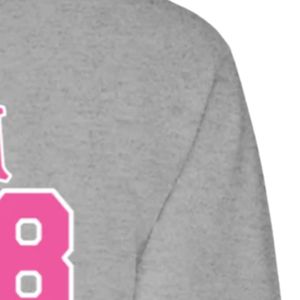 Camiseta de Manga Larga Gris Claro para Mujer con Estampado Gráfico AKA 1908 Rosa, Cuello Redondo, Estilo Casual, Cómoda para Uso Diario - Product Image 2