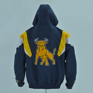 Wholesale High Quality Custom Hooded <b>Half</b> <b>Zip</b> Racer <b>Jacket</b> <b>Men</b> Windproof Sporty Color Blocking Polyester Lightweight All Seasons - Product Image 3
