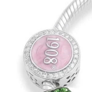   Pulsera Elegante de Cristal Verde con Cuentas, Modelo Skyline Fireball 2026, para Mujer, con Dijes de Hermandad, a la Moda - Product Image 2