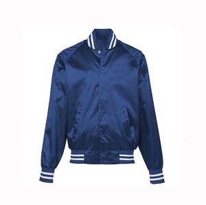 Bombardier de baseball universitaire d'hiver pour hommes veste en satin style rue populaire imperméable à l'eau écologique tissu en toile vente en gros - Product Image 5