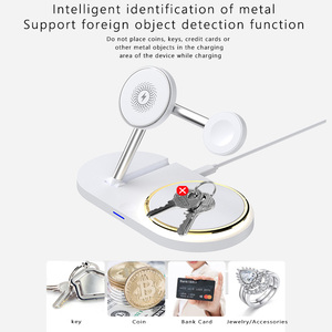 Station de charge magnétique <span class=keywords><strong>sans</strong></span> <span class=keywords><strong>fil</strong></span> 3 en 1, support de charge rapide <span class=keywords><strong>sans</strong></span> <span class=keywords><strong>fil</strong></span> 15w pour <span class=keywords><strong>Iphone</strong></span> Airpods <span class=keywords><strong>Apple</strong></span> Watch - Product Image 3