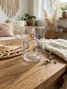 Custom Hand Blown Modern Borosilicate <b>Glass</b> <b>Tumbler</b> Dream Pattern Dishwasher Safe Reusable Cold Drink Mug for Home Office Gift - Product Image 1