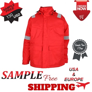 Chaqueta de Seguridad Reflectante de Alta Visibilidad Roja TriPro Sports, Impermeable, con Capucha, Ropa de Trabajo Industrial, Parka con Resistencia al Calor de 200°C - Product Image 5